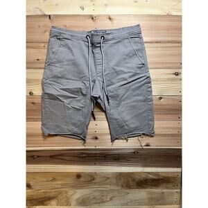 Buffalo David Bitton Dropped Crotch Shorts Men’s 36 Drawstring Raw Hem Casual